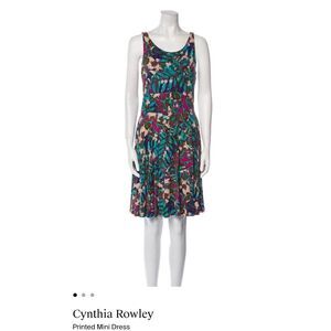 Cynthia Rowley Women's Sleeveless Fit & Flare Mini Dress Size M Multicolor